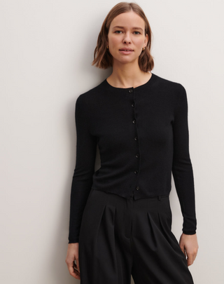 BOMPARD - Plain Knit Cardigan - Noir