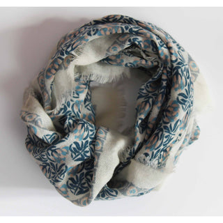 LES BELLES VAGABONDES - Carré Wool Poème - Bleu