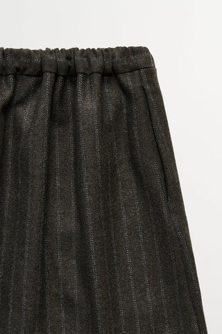 SKALL - Marcella Skirt - Brown/Black Pinstripe