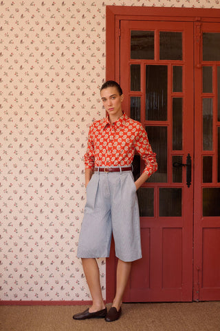 MARIA DE LA ORDEN - Alana Shirt - Red Flowers
