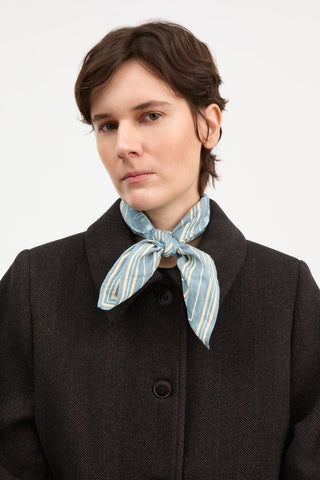 SKALL - Skall Classic Scarf 55x55 - Stormblue/Beige
