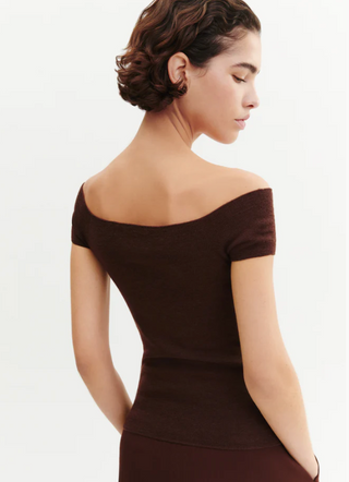 BOMPARD - Fitted Top In Plain Knit - Cafe