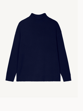 BOMPARD - Loose High-Neck Sweater - Marine