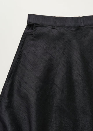 AIAYU - Bea Skirt Silk - Black Navy