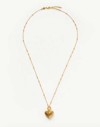 MISSOMA - Ridge Heart Charm Pendant Necklace