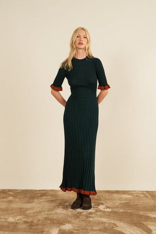 MARIA DE LA ORDEN - Magda Dress - Dark Green