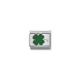 Nomination - Link SYMBOLS 925 sterling silver Green Clover
