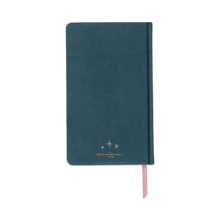 DesignWorks Ink - Celestial Bookcloth Journal - Teal Moon