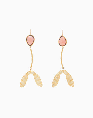 ULLA JOHNSON JEWELLERY - Maple Seed Drop Earring - Coral