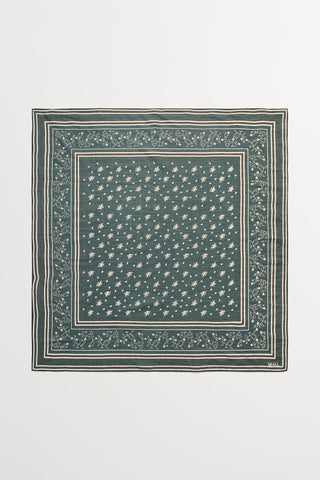SKALL - Skall Classic Scarf 90x90 - Dark Green/Brown