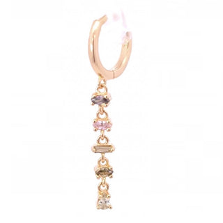 Rose Marie Paris - Hoop Dangling Multicolor - Gold