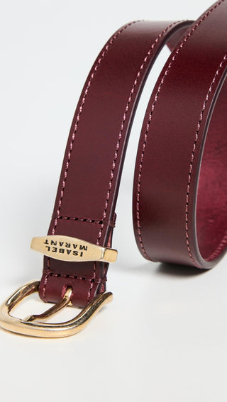 ISABEL MARANT ÈTOILE - Zadd Belt - Burgundy/Gold