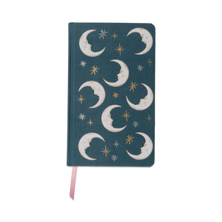 DesignWorks Ink - Celestial Bookcloth Journal - Teal Moon