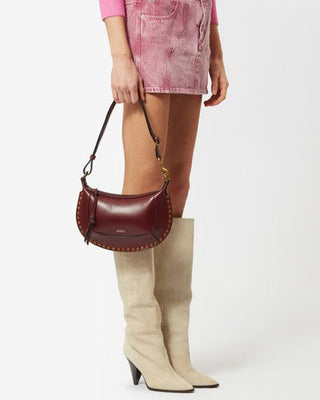 ISABEL MARANT ÈTOILE - Oskan Moon Shoulder Bag - Burgundy