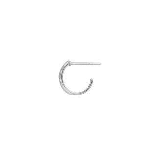 STINE A - Petit Creol W/Feather Earring - Silver Single