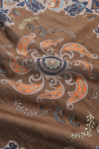 SKALL - Pippa Scarf - Brown Paisley Print