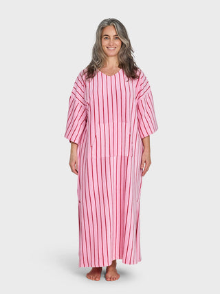 BONGUSTA - Naram Kaftan Dress - Baby Pink & Ski Patrol