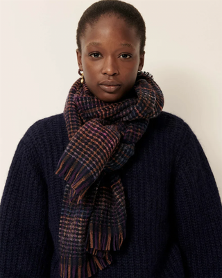 SESSÙN - Niu Pio Scarf - Ruby Blue