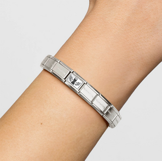 Nomination - Link composable Classic PLATES steel 925 sterling silver ANGEL CAT