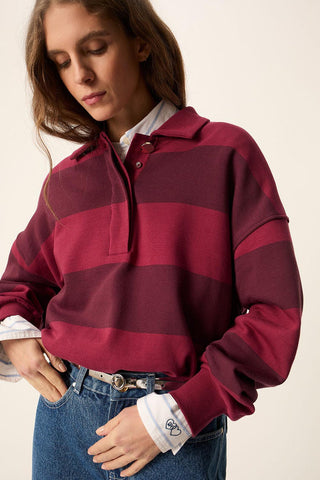 DES PETITS HAUTS - Juliana Sweatshirt - Ruby/Griotte