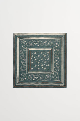 SKALL - Skall Classic Scarf 55x55 - Dark Green/Brown