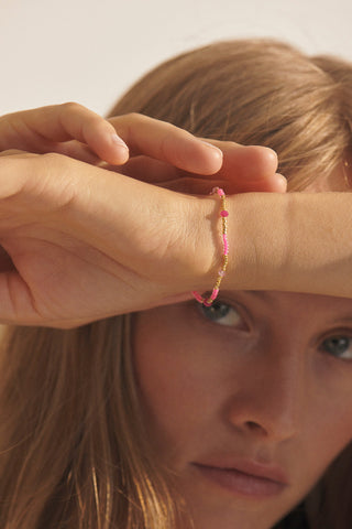 ANNI LU - Clemence Bracelet - Hot Pink