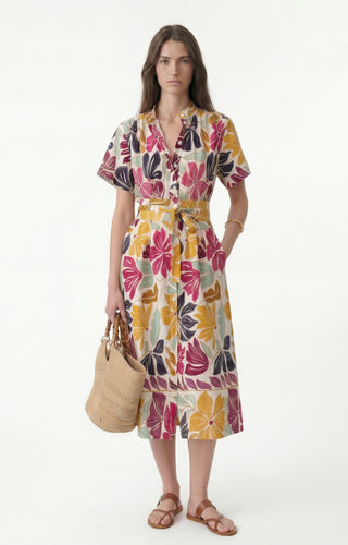 VANESSA BRUNO - Ghala Dress - Creme Multicolor