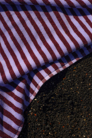 BONGUSTA - Naram Hand Towel - Wine & Lavender Blue