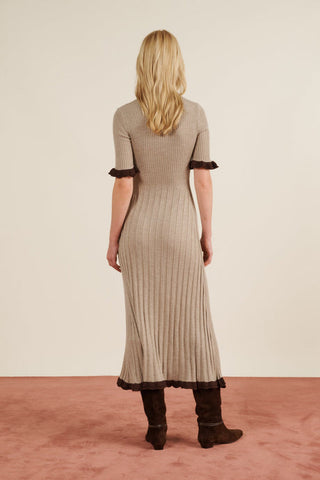 MARIA DE LA ORDEN - Magda Dress - Beige