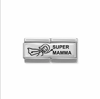 Nomination - Link DOUBLE ENGRAVED 925 sterling silver SUPER MAMMA