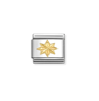 Nomination - Link CLASSIC steel 18k gold WIND ROSE