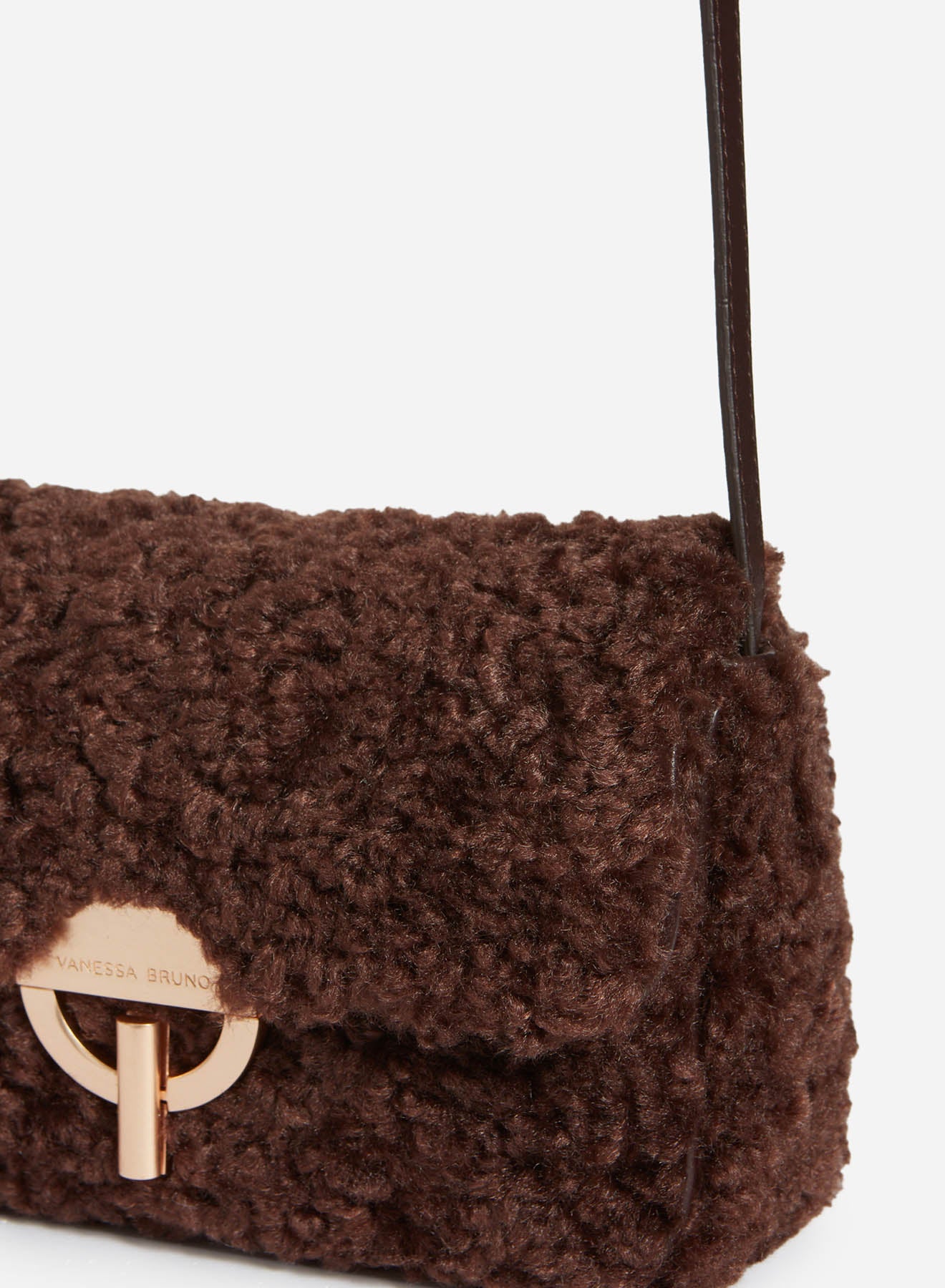 VANESSA BRUNO Large Moon Faux Fur Bag Amer – Shine