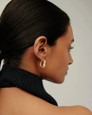 MISSOMA - Pearl Wave Small Hoop Earrings