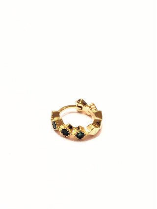 Rose Marie Paris - Hoop Square Green - Gold