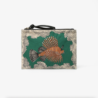 INOUI - Embroidered Pouch Poseidon - Green