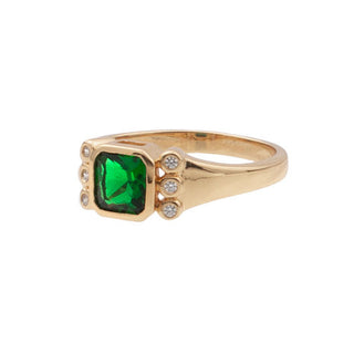 All The Luck in the World - Chérie Ring Square - Green Clear
