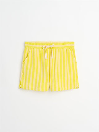 BONGUSTA - Naram Gym Shorts - Pristine & Neon Yellow