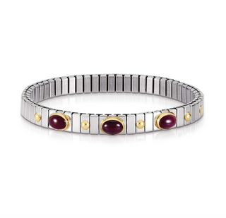 Nomination - Extension stretch BRACELET steel 18k gold RUBY