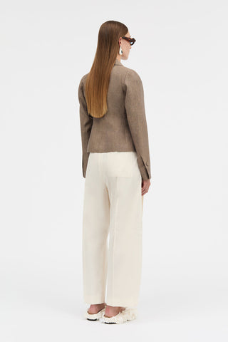 MKDT STUDIO - Jenny Linen Hemp Jacket - Wood