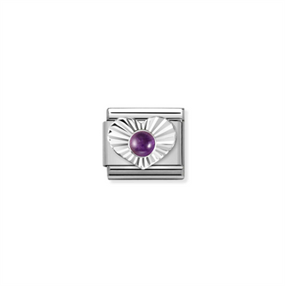 Nomination - Link CLASSIC 925 sterling silver STONES DIAMOND HEART