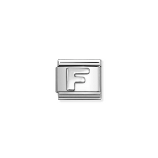 Nomination - Link OXIDIZED LETTER 925 sterling silver F