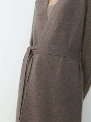 THE CURATED - The Long Cashmere Cardigan - Grizzly