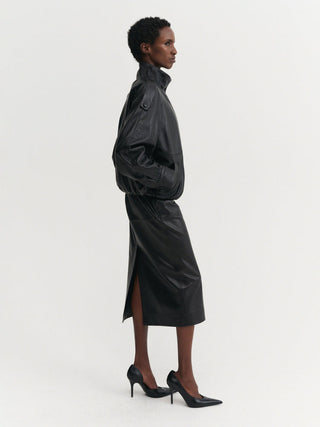 ALMADA LABEL - Mija Leather Coat - Black