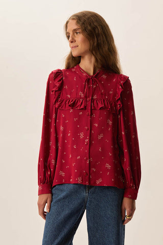 DES PETITS HAUTS - Egine Blouse - Cherry