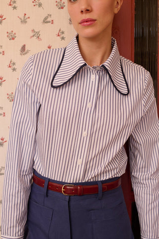 MARIA DE LA ORDEN - Ala Shirt - Navy Stripe