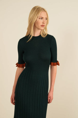 MARIA DE LA ORDEN - Magda Dress - Dark Green