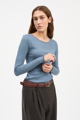 SKALL - Edie Blouse - Faded Blue