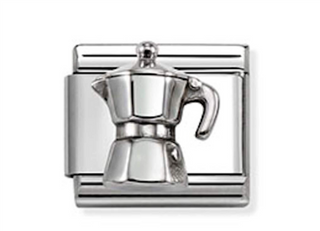 Nomination - Link CLASSIC oxidized steel 925 sterling silver COFFEE POT