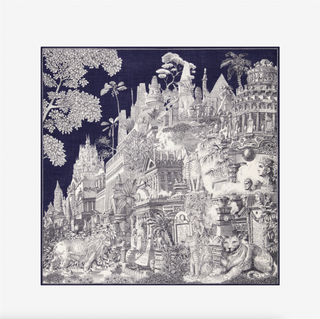 INOUI - Square Cashmere Piranesi 130 - Navy