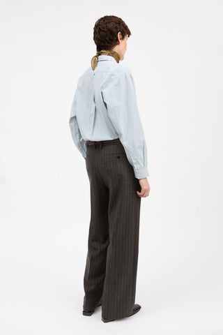 SKALL - Edgar Shirt Oxford - Light Blue/White Stripe